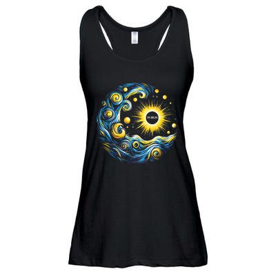 Van Gogh Total Solar Eclipse April 8th 2024 Trending Now Ladies Essential Flowy Tank