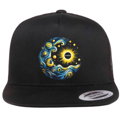 Van Gogh Total Solar Eclipse April 8th 2024 Trending Now Flatbill Hat