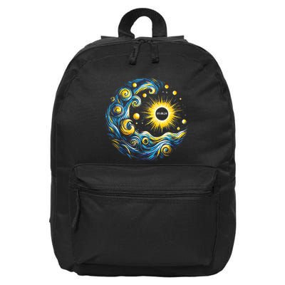 Van Gogh Total Solar Eclipse April 8th 2024 Trending Now 16 in Basic Backpack