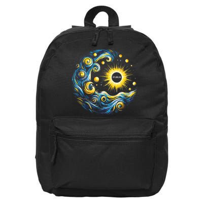 Van Gogh Total Solar Eclipse April 8th 2024 Trending Now 16 in Basic Backpack