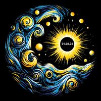 Van Gogh Total Solar Eclipse April 8th 2024 Trending Now Magnet