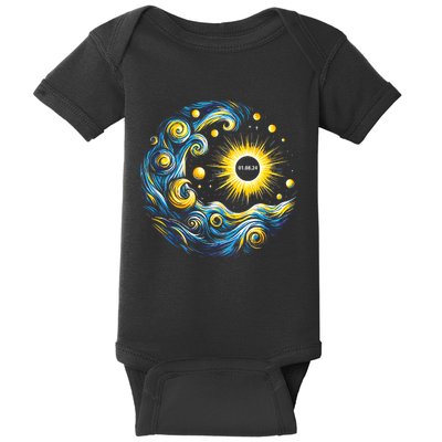 Van Gogh Total Solar Eclipse April 8th 2024 Trending Now Baby Bodysuit