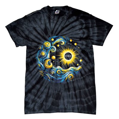Van Gogh Total Solar Eclipse April 8th 2024 Trending Now Tie-Dye T-Shirt
