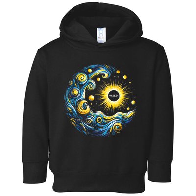Van Gogh Total Solar Eclipse April 8th 2024 Trending Now Toddler Hoodie