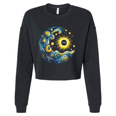 Van Gogh Total Solar Eclipse April 8th 2024 Trending Now Cropped Pullover Crew