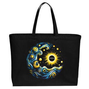 Van Gogh Total Solar Eclipse April 8th 2024 Trending Now Cotton Canvas Jumbo Tote