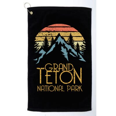 Vintage Grand Teton National Park Wyoming Retro Sweagift Golf Towel