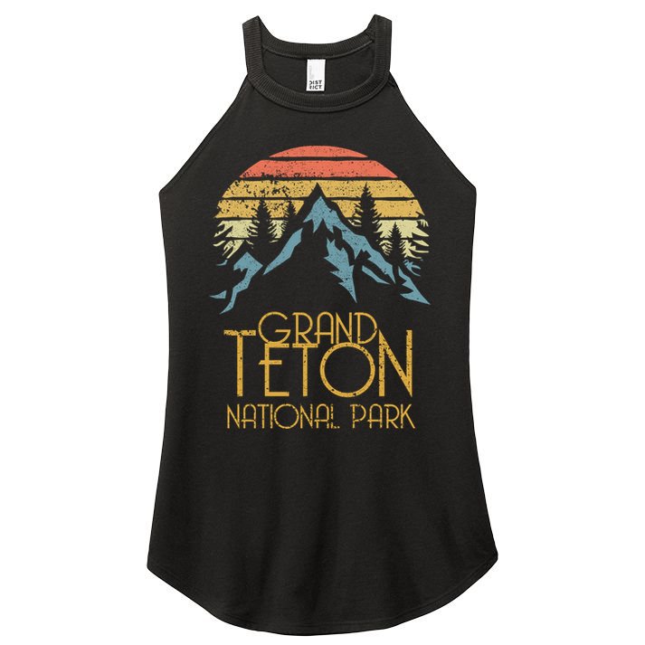 Vintage Grand Teton National Park Wyoming Retro Sweagift Women's Perfect Tri Rocker Tank
