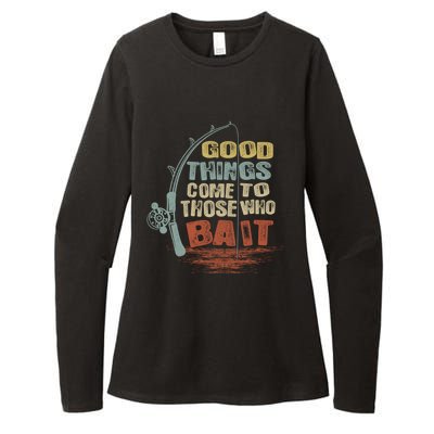 Vintage Good Things Come To Those Who Bait Gift Womens CVC Long Sleeve Shirt