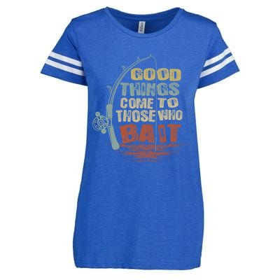 Vintage Good Things Come To Those Who Bait Gift Enza Ladies Jersey Football T-Shirt