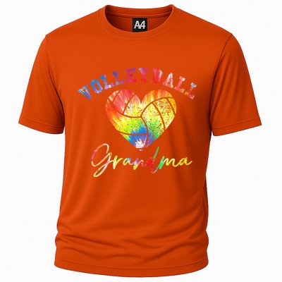 Volleyball Grandma Tie Dye Cooling Performance Crew T-Shirt