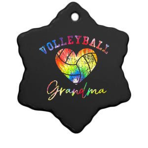 Volleyball Grandma Tie Dye Ceramic Star Ornament