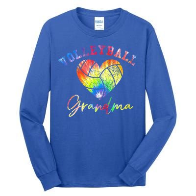 Volleyball Grandma Tie Dye Tall Long Sleeve T-Shirt