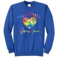 Volleyball Grandma Tie Dye Tall Sweatshirt