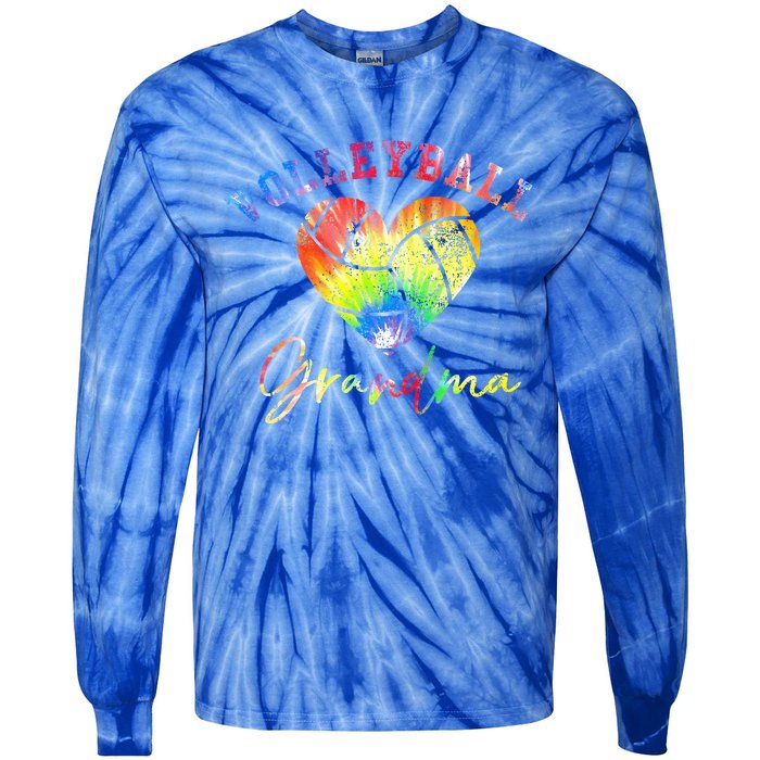 Volleyball Grandma Tie Dye Tie-Dye Long Sleeve Shirt