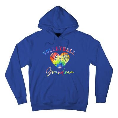 Volleyball Grandma Tie Dye Tall Hoodie