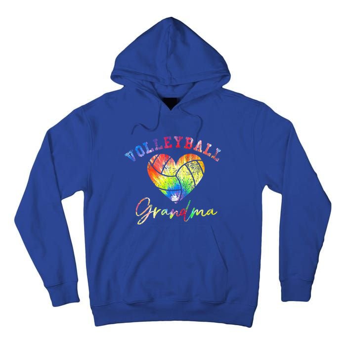 Volleyball Grandma Tie Dye Tall Hoodie