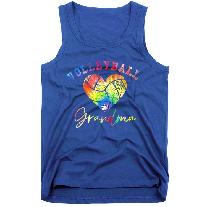 Volleyball Grandma Tie Dye Tank Top