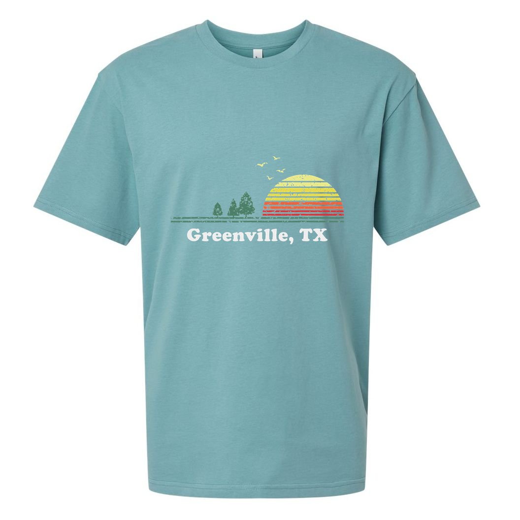 Vintage Greenville Texas Home Souvenir Print Sueded Cloud Jersey T-Shirt
