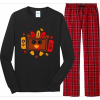 Video Games Thanksgiving Turkey Gamer Gaming Long Sleeve Pajama Set