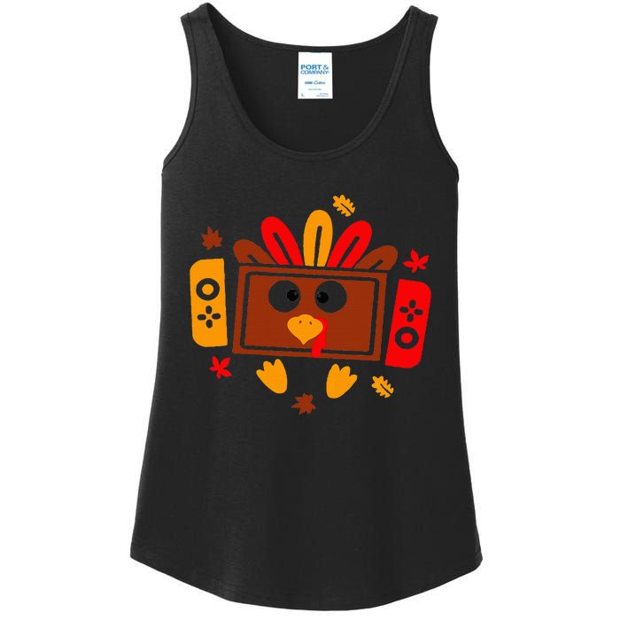 Video Games Thanksgiving Turkey Gamer Gaming Ladies Essential Tank