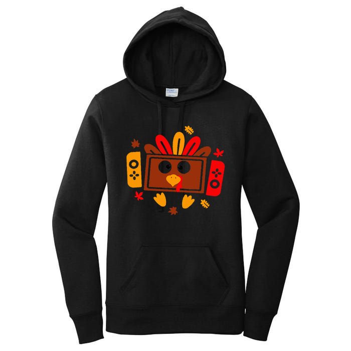 Video Games Thanksgiving Turkey Gamer Gaming Women's Pullover Hoodie