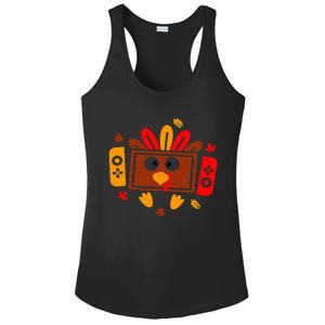 Video Games Thanksgiving Turkey Gamer Gaming Ladies PosiCharge Competitor Racerback Tank