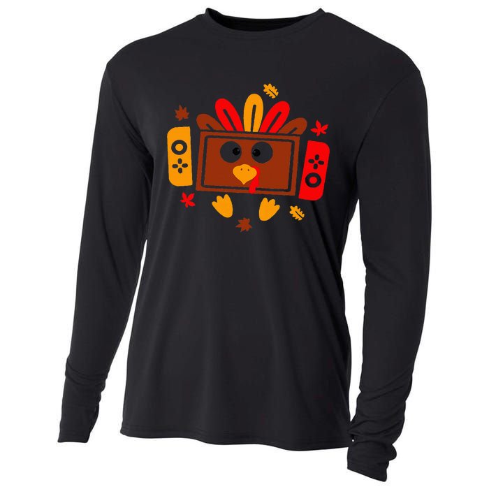 Video Games Thanksgiving Turkey Gamer Gaming Cooling Performance Long Sleeve Crew