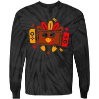 Video Games Thanksgiving Turkey Gamer Gaming Tie-Dye Long Sleeve Shirt