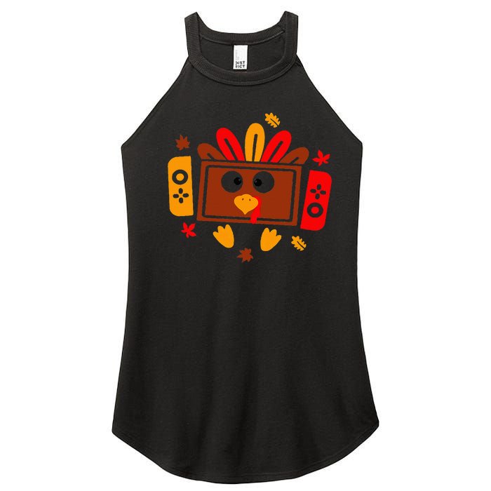 Video Games Thanksgiving Turkey Gamer Gaming Women's Perfect Tri Rocker Tank