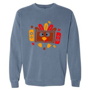 Video Games Thanksgiving Turkey Gamer Gaming Garment-Dyed Sweatshirt