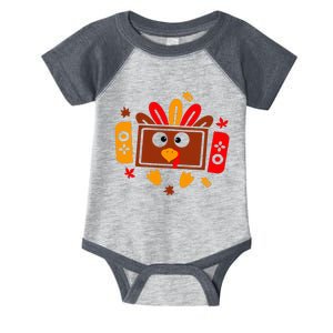 Video Games Thanksgiving Turkey Gamer Gaming Infant Baby Jersey Bodysuit