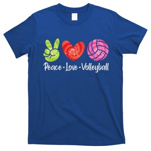 Volleyball Gift Tie Dye Peace Love Volleyball Sport Lover Gift T-Shirt