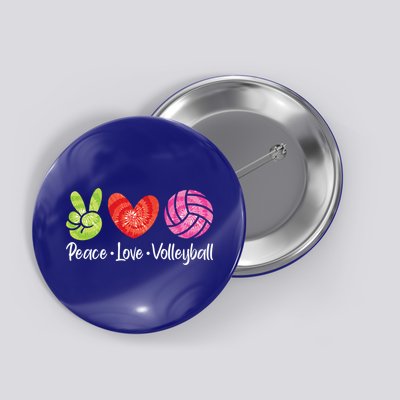 Volleyball Gift Tie Dye Peace Love Volleyball Sport Lover Gift Button