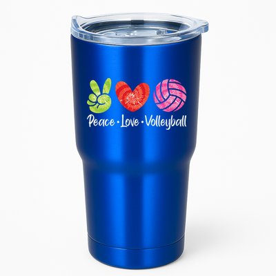 Volleyball Gift Tie Dye Peace Love Volleyball Sport Lover Gift Tumbler