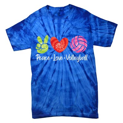 Volleyball Gift Tie Dye Peace Love Volleyball Sport Lover Gift Tie-Dye T-Shirt