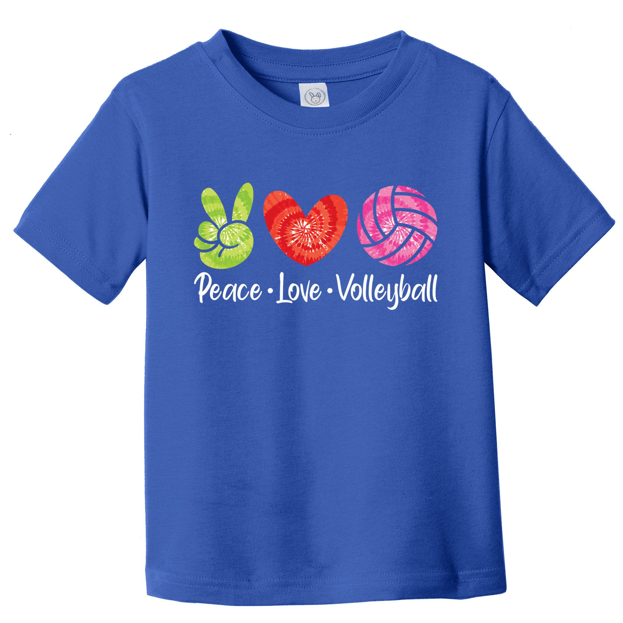 Volleyball Gift Tie Dye Peace Love Volleyball Sport Lover Gift Toddler T-Shirt
