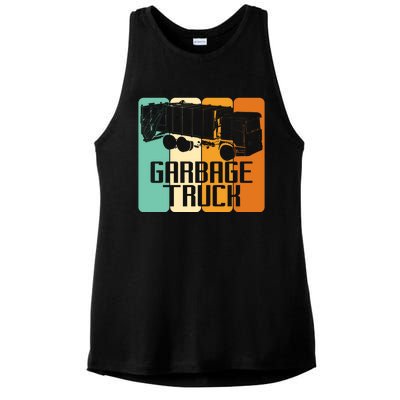 Vintage Garbage Truck Driver Trash Trucker Meaningful Gift Ladies PosiCharge Tri-Blend Wicking Tank