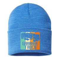 Vintage Garbage Truck Driver Trash Trucker Meaningful Gift Sustainable Knit Beanie