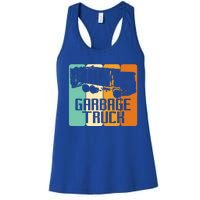 Vintage Garbage Truck Driver Trash Trucker Meaningful Gift Women's Racerback Tank