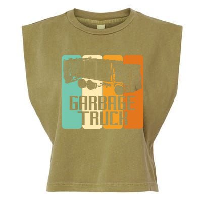 Vintage Garbage Truck Driver Trash Trucker Meaningful Gift Garment-Dyed Women's Muscle Tee