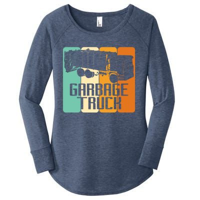 Vintage Garbage Truck Driver Trash Trucker Meaningful Gift Women's Perfect Tri Tunic Long Sleeve Shirt