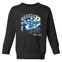 Van Gogh Total Solar Eclipse April 8th 2024 Toddler Sweatshirt