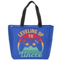 Video Gamer Uncle Lover Leveling Up To Uncle Gift Zip Tote Bag