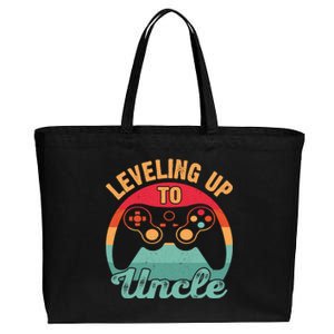 Video Gamer Uncle Lover Leveling Up To Uncle Gift Cotton Canvas Jumbo Tote