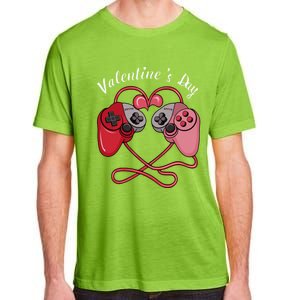 Video Gamer Valentines Day With Controllers Heart Great Gift Adult ChromaSoft Performance T-Shirt