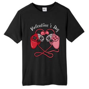 Video Gamer Valentines Day With Controllers Heart Great Gift Tall Fusion ChromaSoft Performance T-Shirt