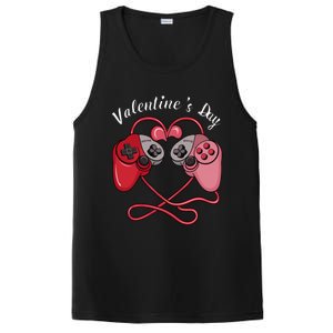 Video Gamer Valentines Day With Controllers Heart Great Gift PosiCharge Competitor Tank