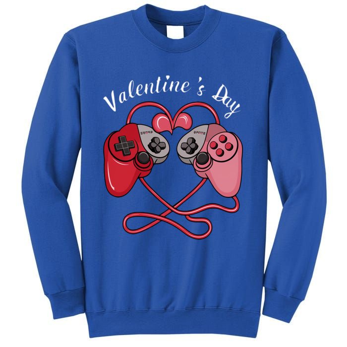 Video Gamer Valentines Day With Controllers Heart Great Gift Sweatshirt