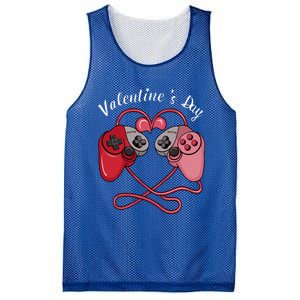 Video Gamer Valentines Day With Controllers Heart Great Gift Mesh Reversible Basketball Jersey Tank